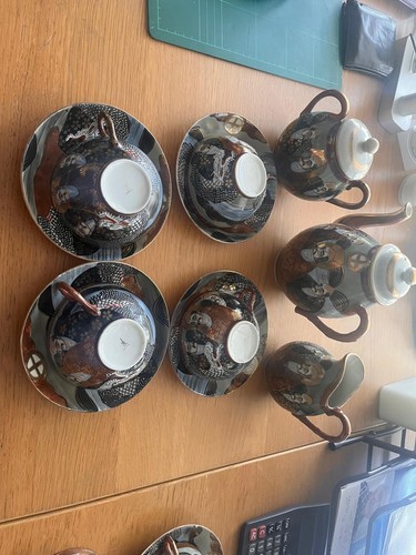 Japanese tea set moriage - tea,