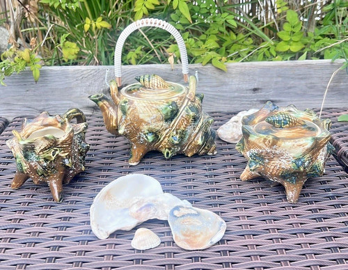 Vintage conch shell magolica - vintage,