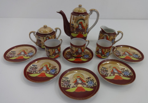 Japanese tea set satsuma style - set,
