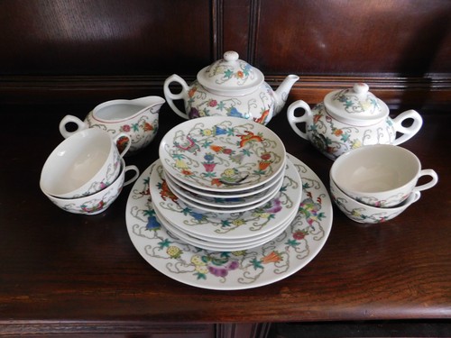 Pce vintage jingdezhen rose - 16,