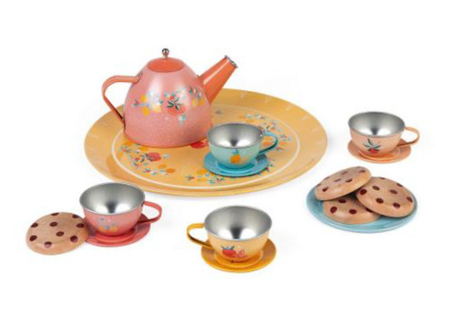 Janod metal tea set - janod, dinnerware