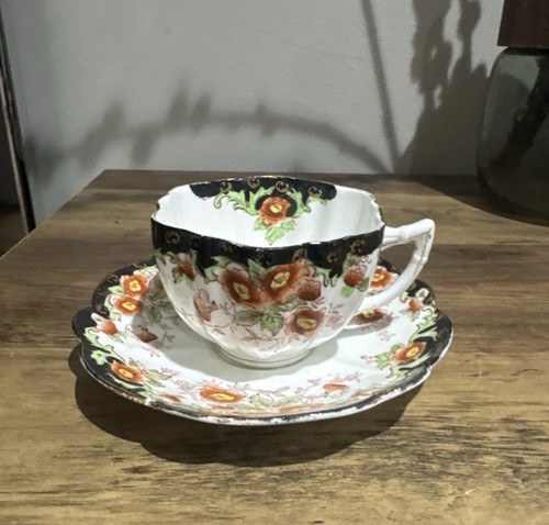 Vintage floral teacup - vintage, &