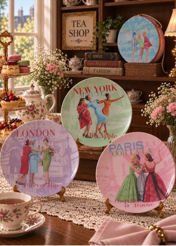 Tea plates vintage 21cm - tea, plates,
